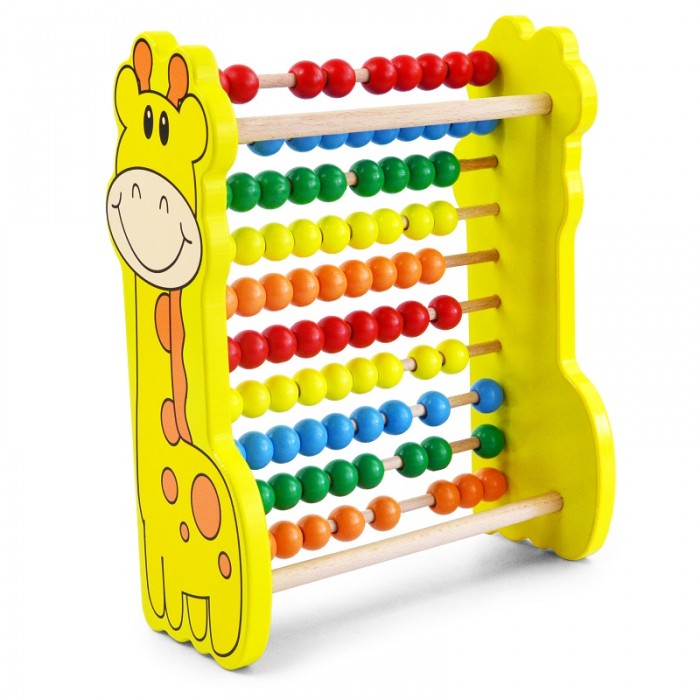 Numaratoare haioasa  Abacus Giraffe - socotitoare abac din lemn, model de girafa AcoolToy